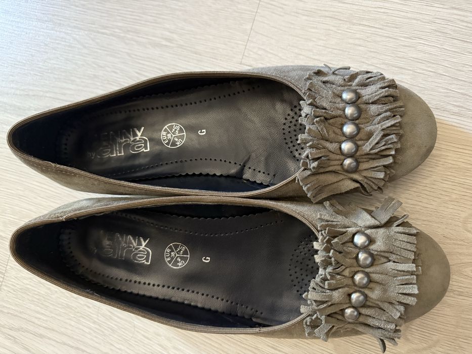 Балетки з натуральної  замші Jenny by ara 38 розмір сірі