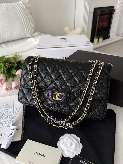 Сумка Chanel Black Texture 30 золота та срібна фурнітура