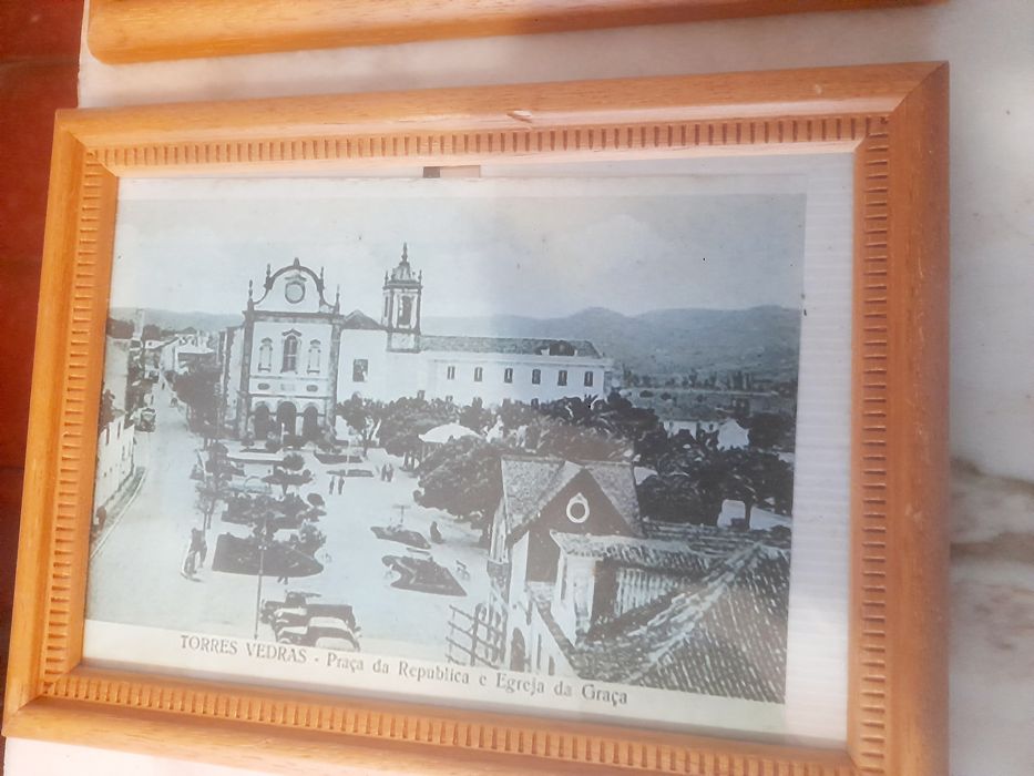 Conjunto de 2 Quadros com Fotografias Antigas Cidade Torres Vedras