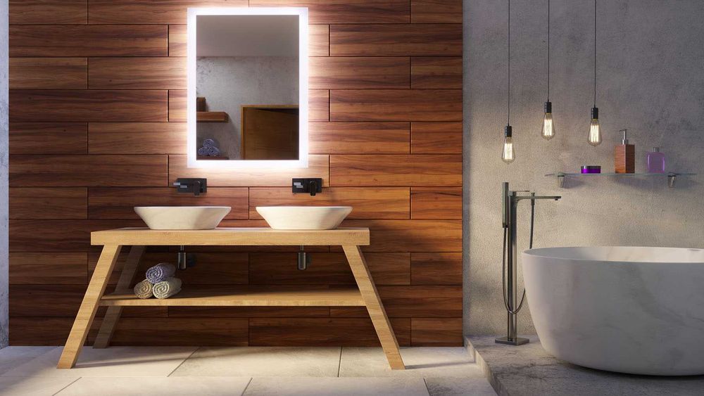 АКЦИЯ! Зеркало круглое с подсветкой Амбилайт влагостойкое