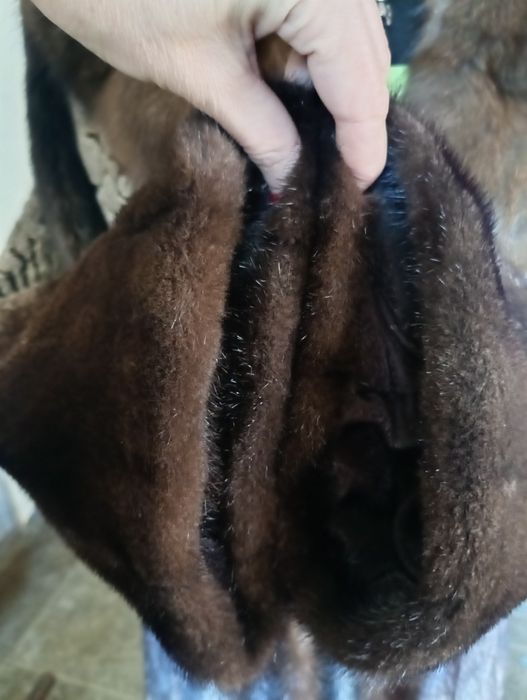 Saga mink. Дл 120см. Норковая шуба с соболем. Натуральная шуба