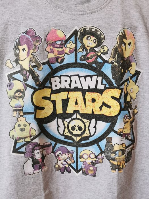 Bluzka koszulka krótki rękaw Brawl Stars 140 Fruit of the Loom szara