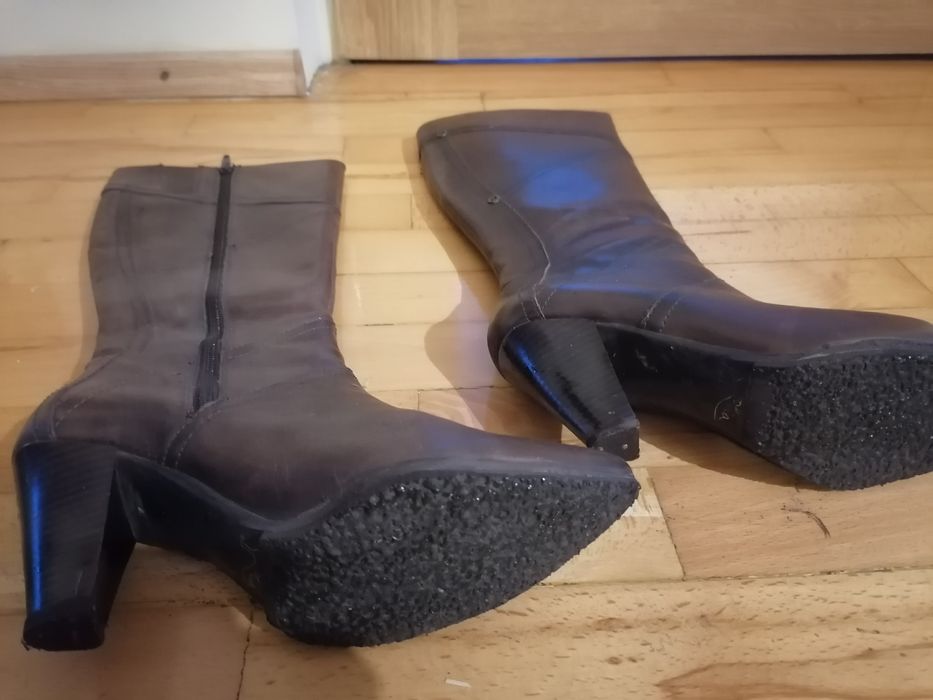 Kozaki BATA 24,5 cm, rozm 38, skóra naturalna