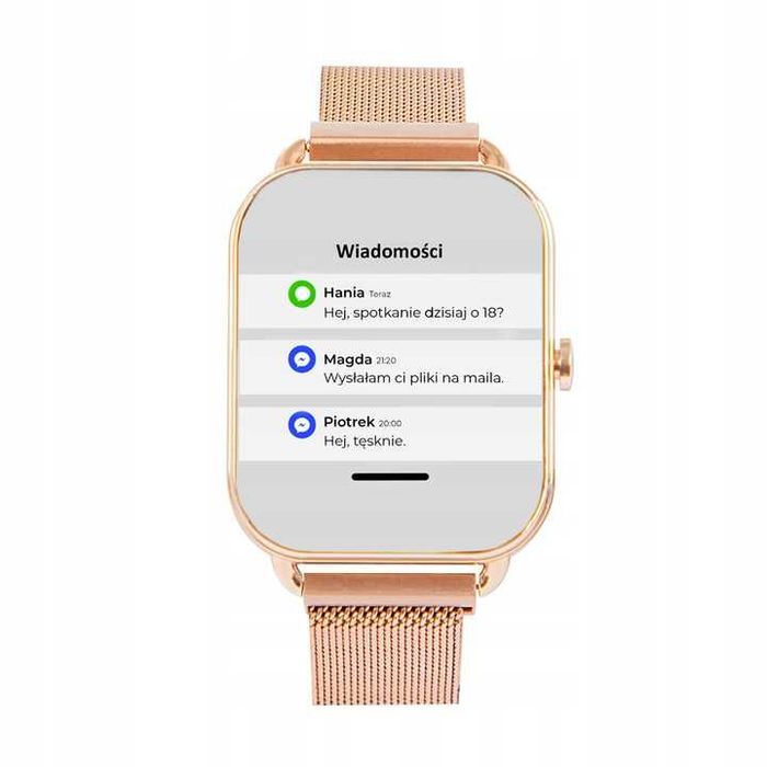 DLA KOBIET Dziewczyn Smartwatch dwie opaski różowy i złoty Prezent PL
