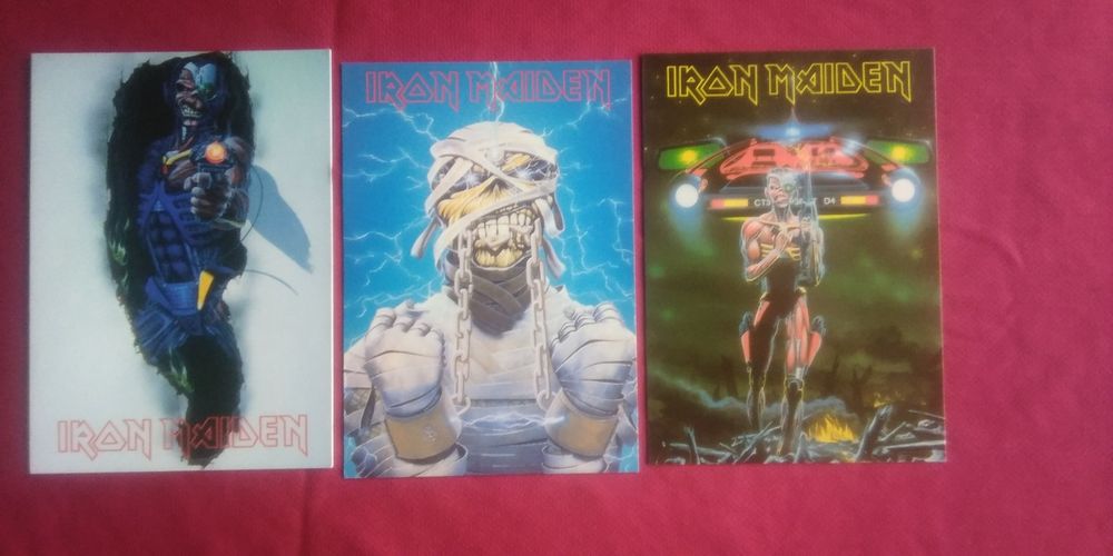 14 vintage postais Iron Maiden. Derek Riggs