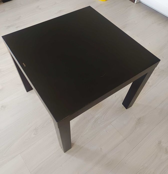 Mesa de centro IKEA LACK preto-castanho (55x55 cm)
