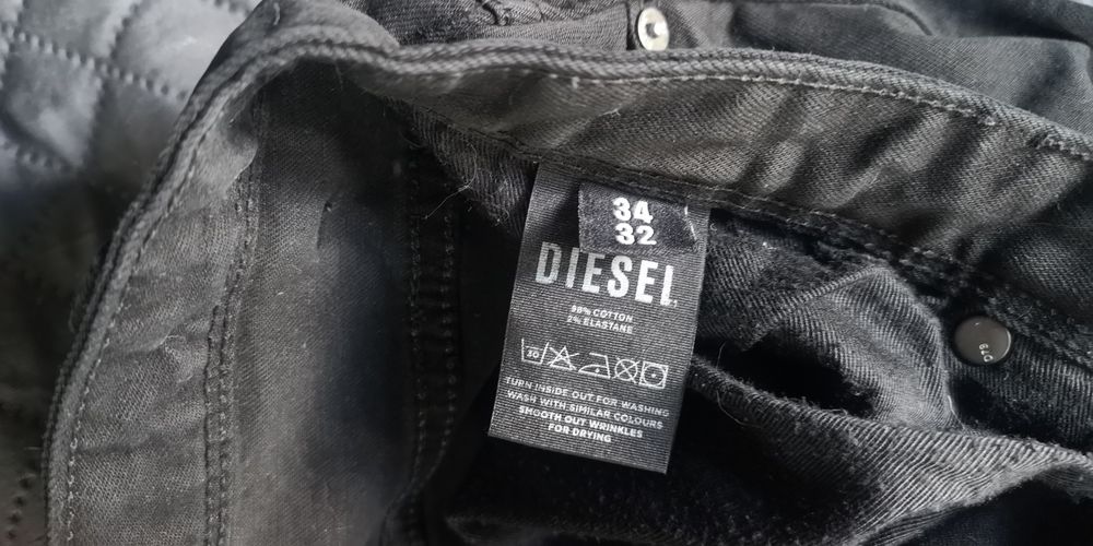 Spodnie jeansowe Diesel rozm. 34/32, L pas 90 cm