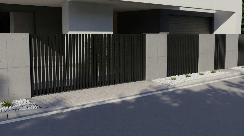 Przęsło pionowe / ogrodzenie grzebieniowe Aluminiowe