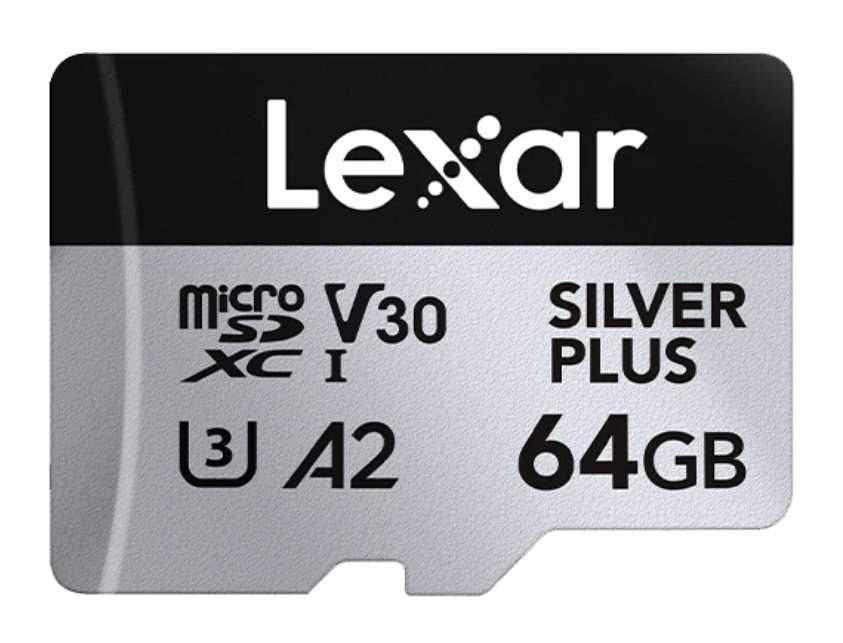 Карта пам'яті реальні 64GB microSD Lexar Silver Plus 10 U3 V30 A2 підходить 4K