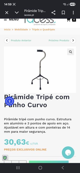 Piramide triple com punho curvo
