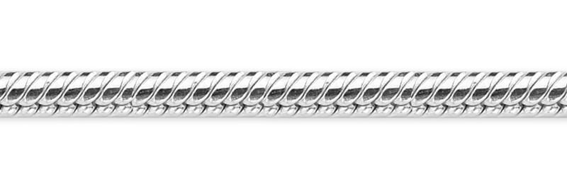 Srebrny rodowany łańcuszek SPIGA 1,4mm 45cm