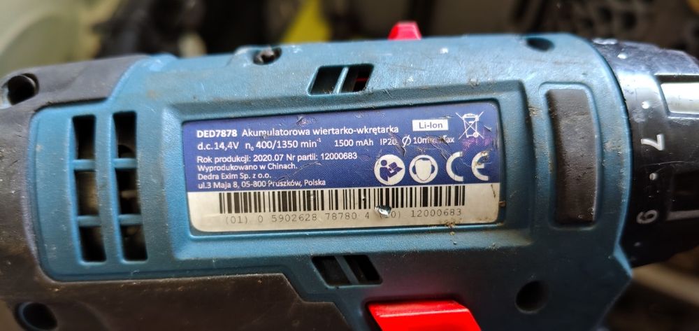 Akumulatorowa wiertarko-wkrętarka Dedra DED7878