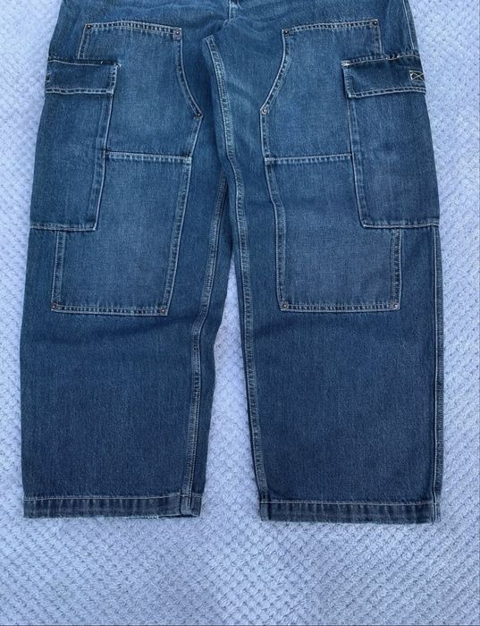 Pull & Bear Skater Fit Cargo Pants Blue плотні карго штани скейтерські