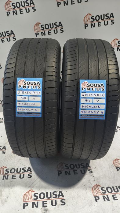 2 pneus semi novos 215-55R18 Michelin - Oferta dos Portes