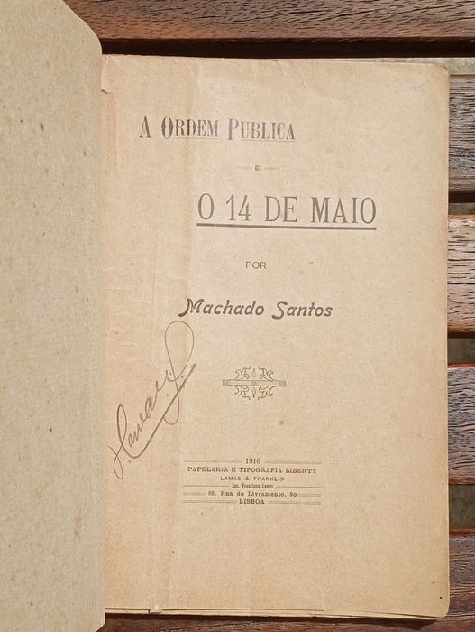 Livro A Ordem Pública e o 14 de Maio"