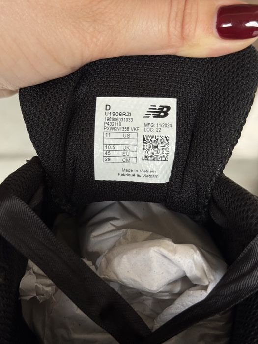 Оригинал New Balance 1906r Triple Black Frill (U1906RZI) черние 2002