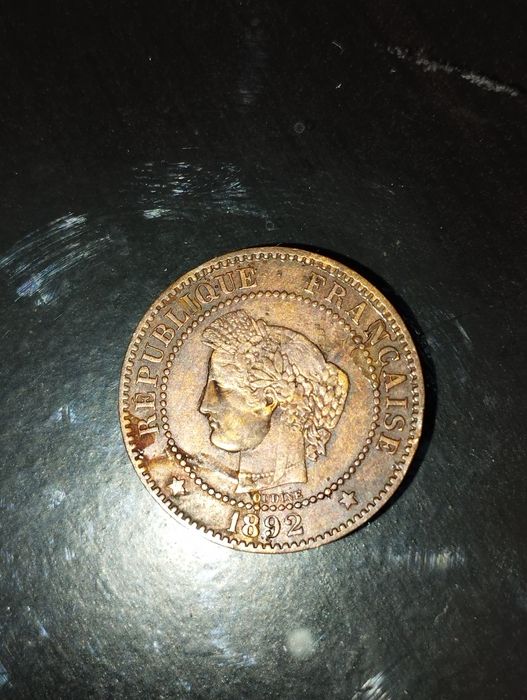 Moedas 2 Centimes 1854A, 1855K, 1856BB, 1857A, 1861A, 1862BB, 1892A FR