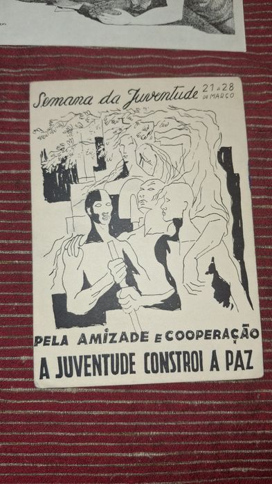 Julio Pomar A Domingues anos 40 manifestação juventude raros