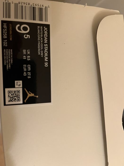 Tenis Nike Jordan Stadium 90 black/white N 43