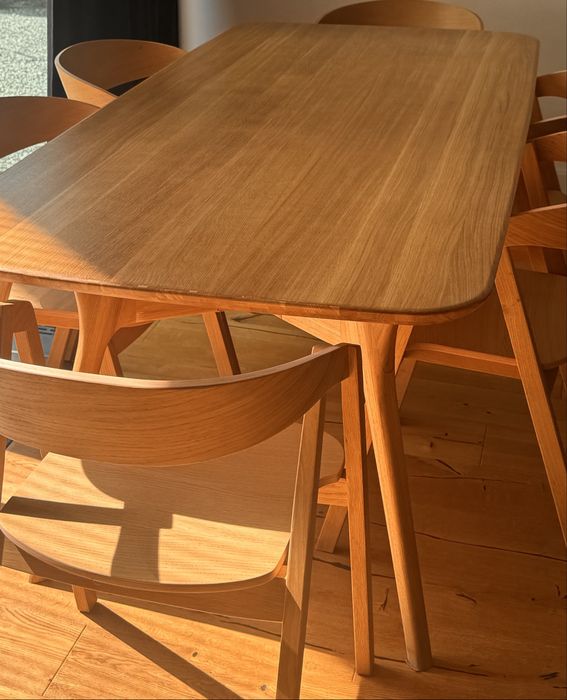 Stół dębowy IWC HULO 200x90 cm + krzesła woodica