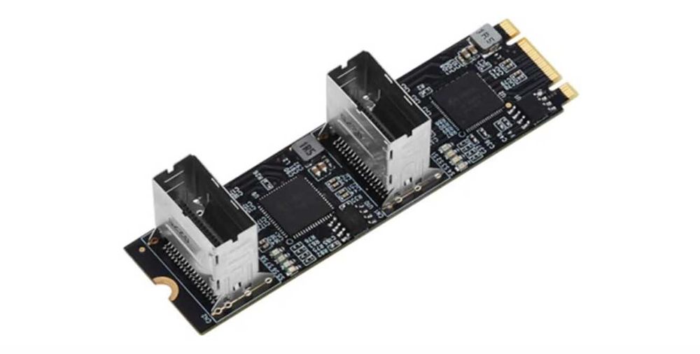 Adapter M.2 do karty PCI Express 3.0 M2 8portów 3kontrolery 6Gb/s