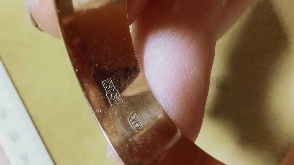 Обручка кiльце обручальне СРСР, золотое обручальное кольцо СССР 583