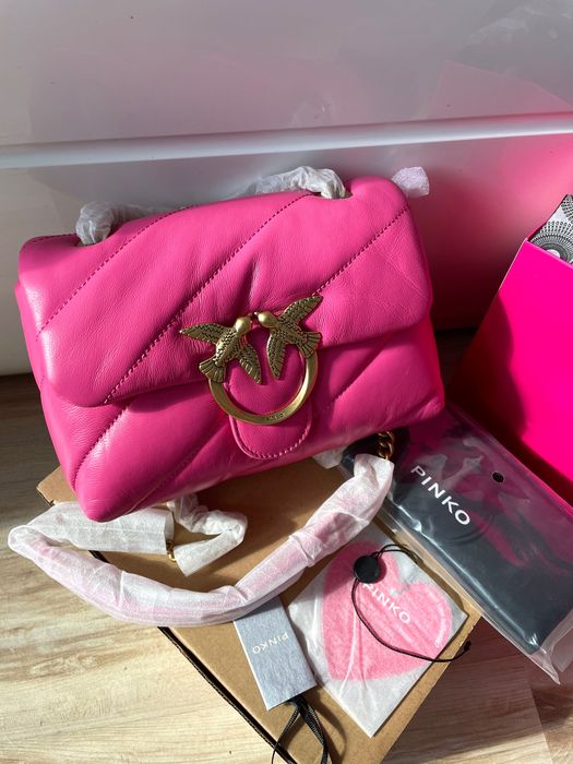 Torebka różowa PINKO NOWA mini puff