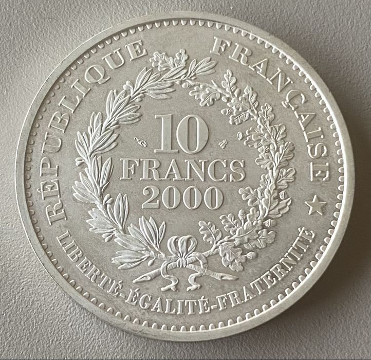 Moeda 1705 - Franca 10 Francos 2000 Prata