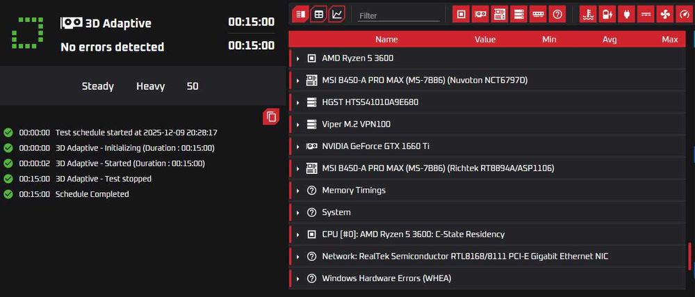 Prywatna MSI GTX 1660 Ti Ventus XS OC 6GB | BOX | OCCT 0 błędów