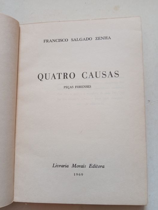 Francisco Salgado Zenha - Quatro Causas (1ª Edição)