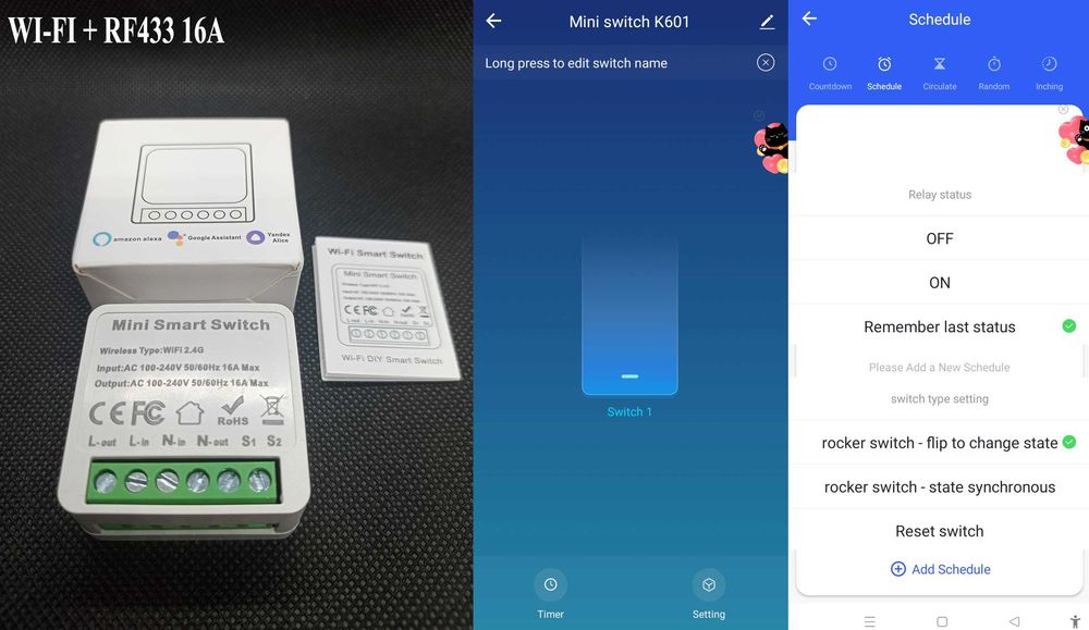Розумне реле WI-FI \ RF433 \ Zigbee