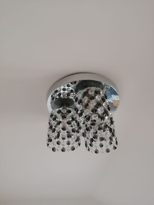 Żyrandol plafon kryształki