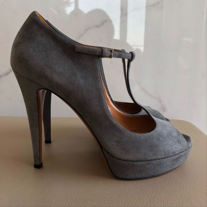 GUCCI сірі каблуки 38,5 розмір