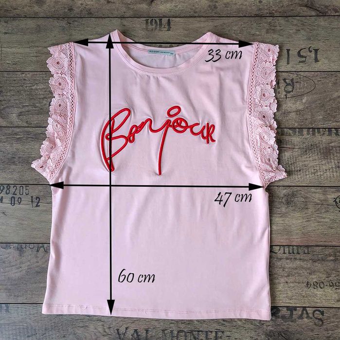 Футболка с вышитой надписью Glo-Story