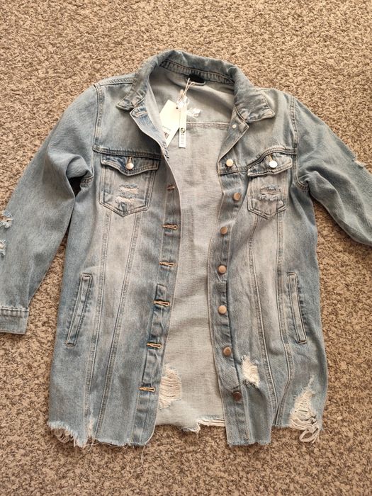 Katana jeansowa damska długa L