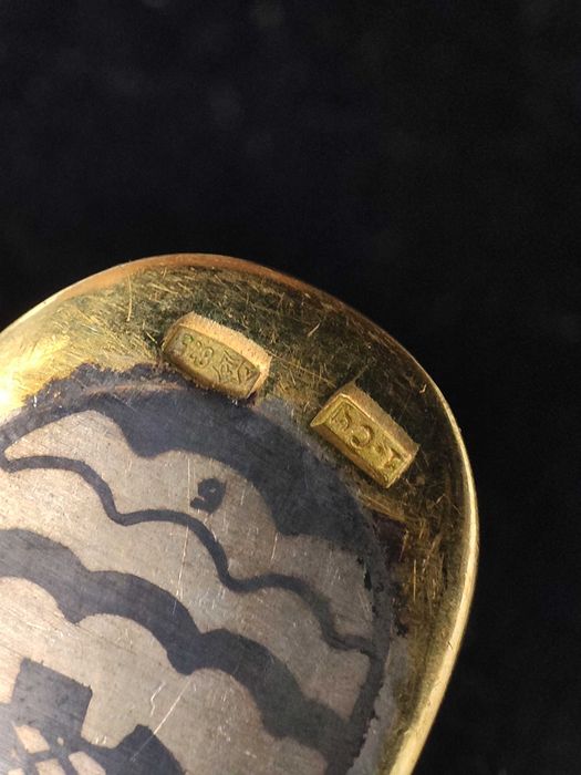 Десертні ложки "Северная Чернь" в комплекті 6 од.; срібло 875 проби