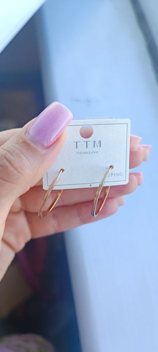 Сережки медичне золото ювелірна біжутерія