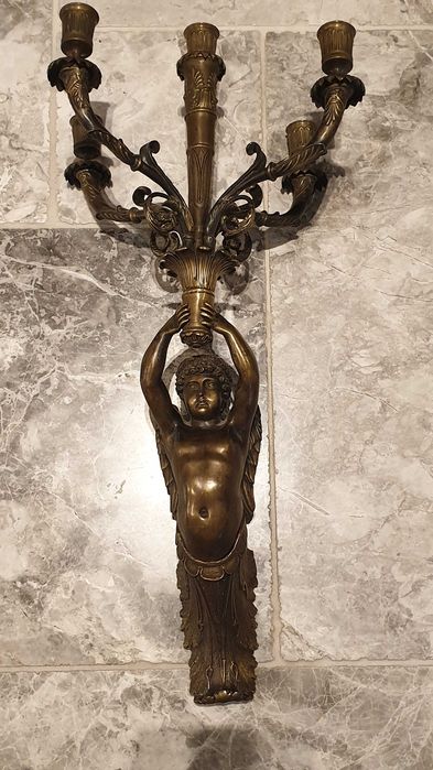 Gerydon świecznik mosiądz