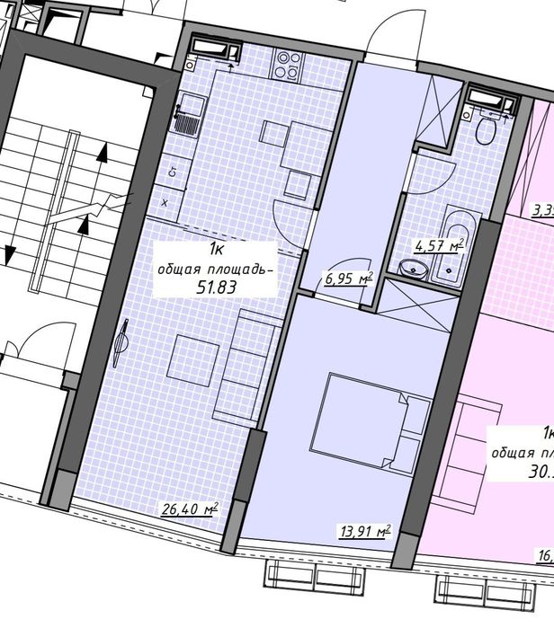 1-room apartment apartment by the address st. Kulikovo pole pl Oktyabrskoy revolyutsii pl (area 52 m²) - Atlanta.ua - photo 18