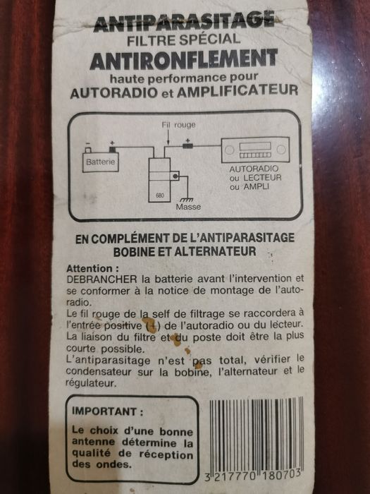 Filtro especial antiruido