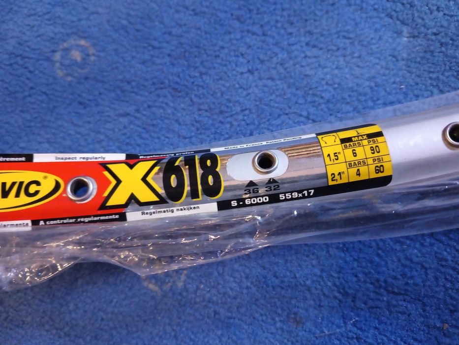Obręcz Mavic X618 NOS retro nieużywana 32otw srebrna