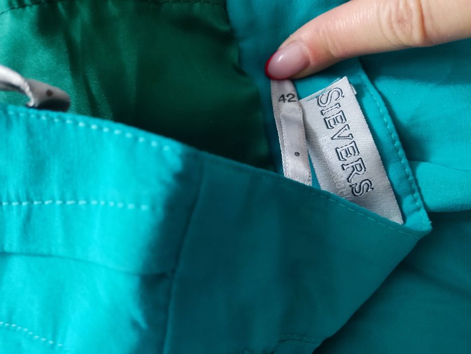 Spódnica butelkowa zieleń miętowa PRL vintage