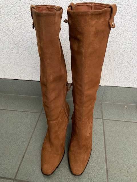 Skórzane hiszpańskie kozaki MASSIMO DUTTI  rozm. 40