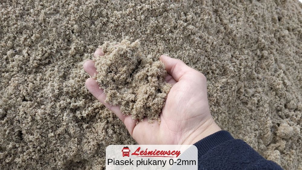 Piasek płukany 0-2 do murowania/pod kostkę-Pleszew/Jarocin i okolice