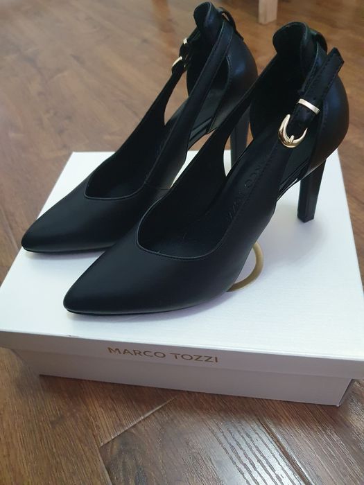 Czarne szpilki Marco Tozzi rozm 37