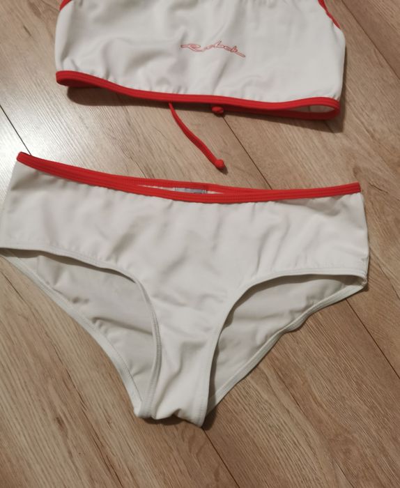Strój kąpielowy kostium dwuczęściowy top majtki Reebok 40 L biały