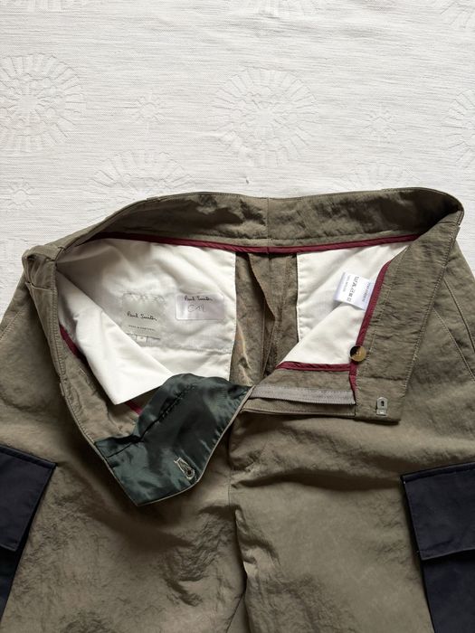Paul Smith Khaki Nylon Cargo Pants Хаки Карго Штаны Размер W30 S Baggy