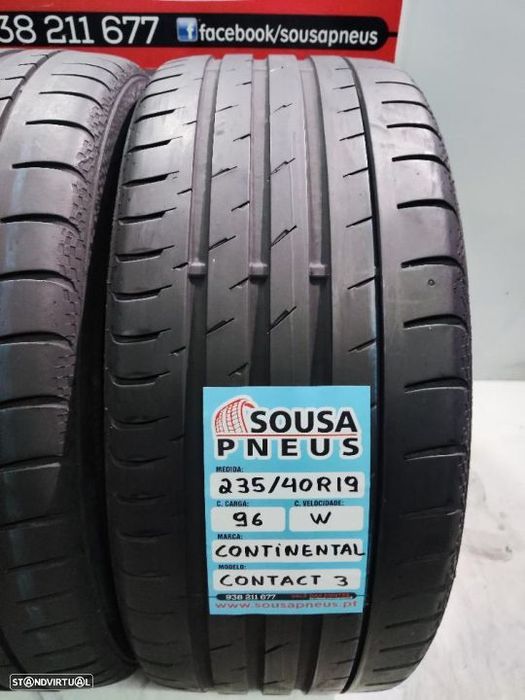 2 pneus semi novos 235-40r19 continental - oferta dos portes