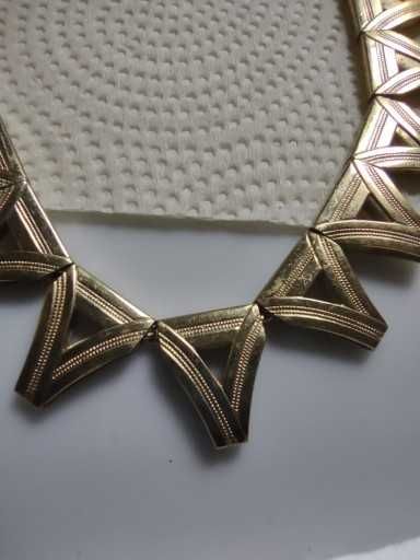 Piękny naszyjnik złoto double Art Deco