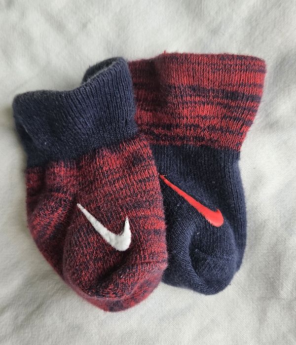 Skarpetki Nike Niemowlęce dla chłopczyka mini sport granat bordo footb